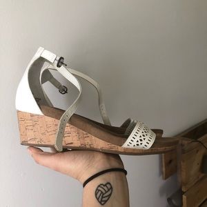 Cute white, wedge heels!